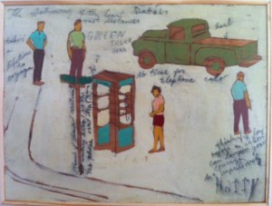 Harry Underwood, Untitled, acrylic and graphite on board, 10" x 7.5"